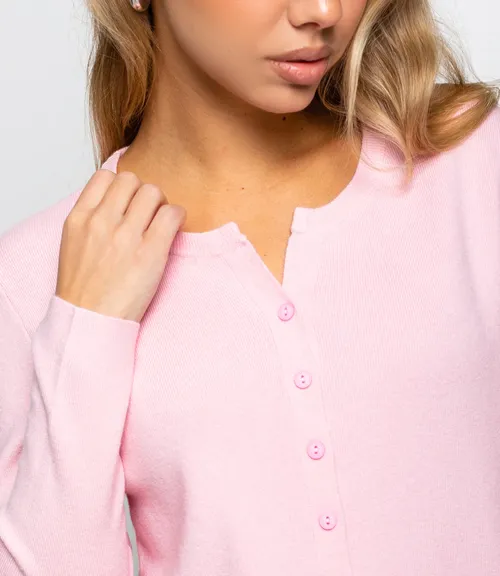 Кардиган #КТ9032, розовый