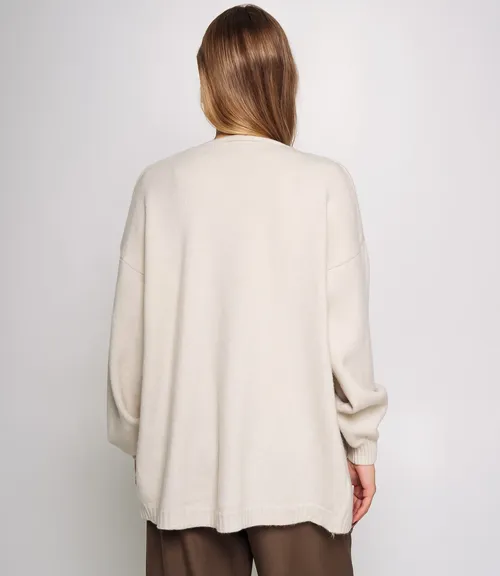 Кардиган+топ #КТ0725, бежево-серый