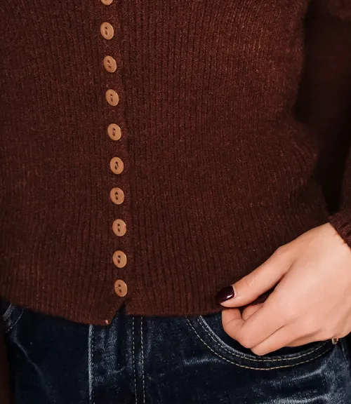 Кардиган+топ #КТ0725, шоколадный