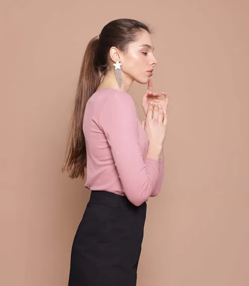 Кофта #915***, розовый - фото 3