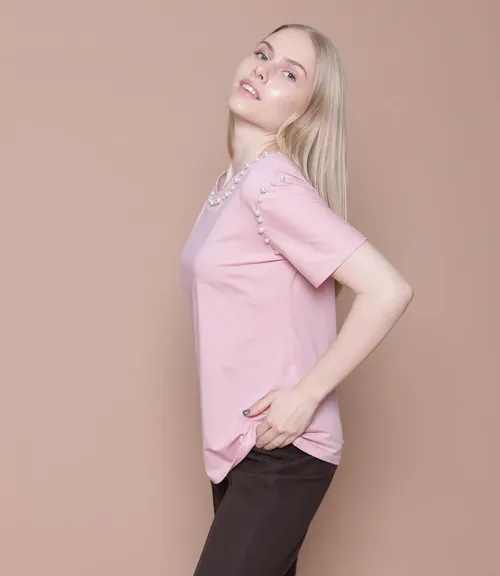 Футболка #101*, розовый - фото 2