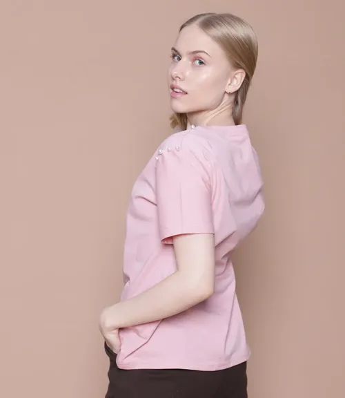 Футболка #101*, розовый - фото 4