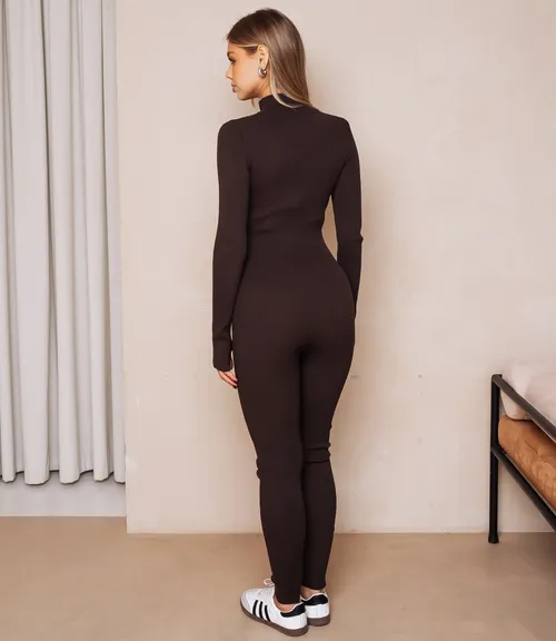 Комбинезон #КТ9180, шоколадный