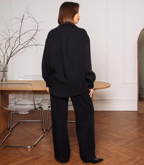 Джинсовый костюм #КТ8061 (2), чёрный