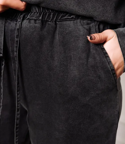 Джинсовый костюм #КТ8061 (2), тёмно-серый