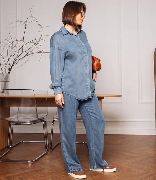 Джинсовый костюм #КТ8061 (2), голубой