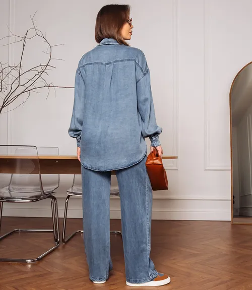 Джинсовый костюм #КТ8061 (2), голубой