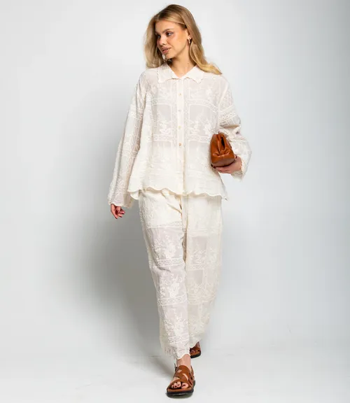 Костюм #КТ2003 (2), светло-бежевый