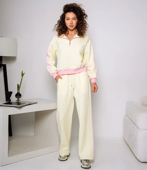 Спортивный костюм #КТ8008 (4), светло-жёлтый