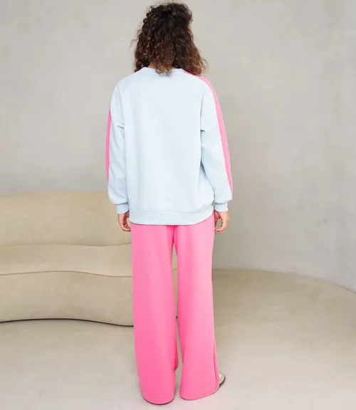 Спортивный костюм #КТ333 (4), голубой, розовый