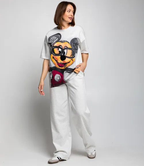 Спортивный костюм #КТ2654, серый меланж