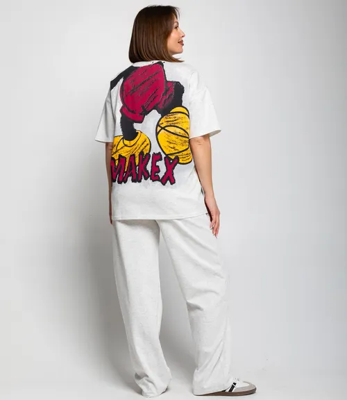 Спортивный костюм #КТ2654, серый меланж