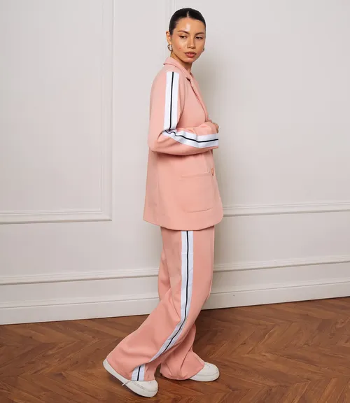 Костюм #ОКТ205001, пудровый