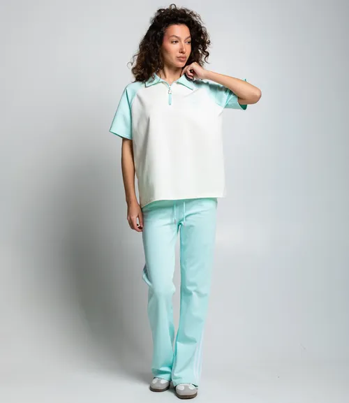 Спортивный костюм #КТ6605 (3), тиффани, кремовый