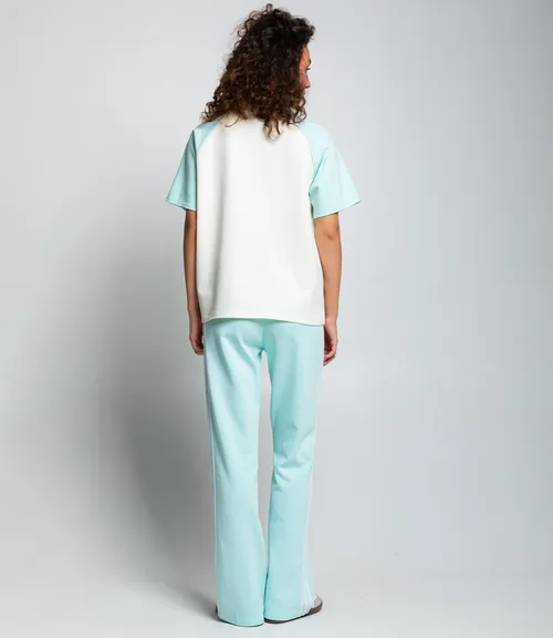 Спортивный костюм #КТ6605 (3), тиффани, кремовый