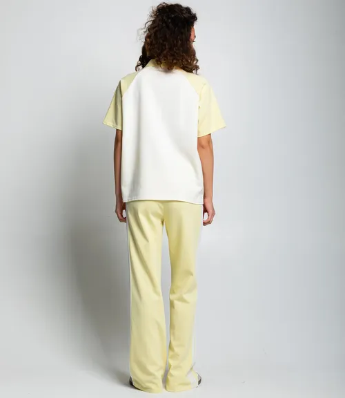 Спортивный костюм #КТ6605 (3), жёлтый, кремовый