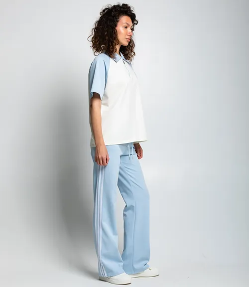 Спортивный костюм #КТ6605 (3), голубой, кремовый