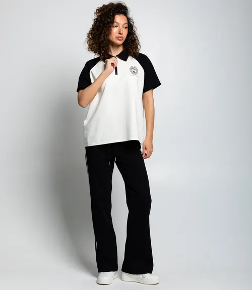 Спортивный костюм #КТ6605 (3), чёрный, кремовый