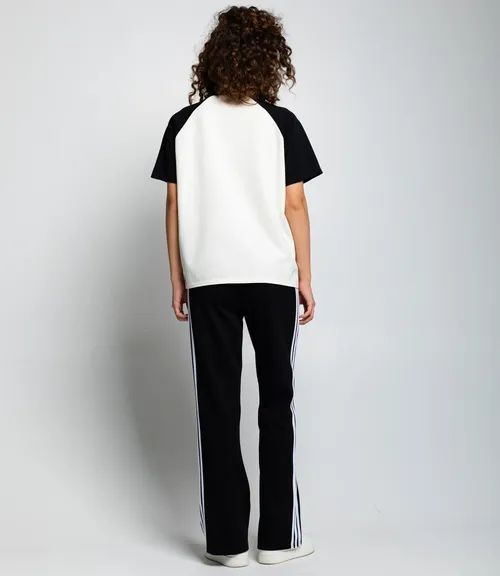 Спортивный костюм #КТ6605 (3), чёрный, кремовый