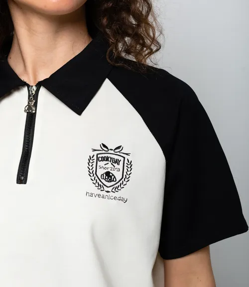 Спортивный костюм #КТ6605 (3), чёрный, кремовый