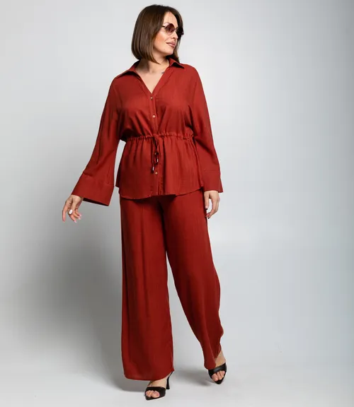 Костюм #ОКТ215002, терракотовый