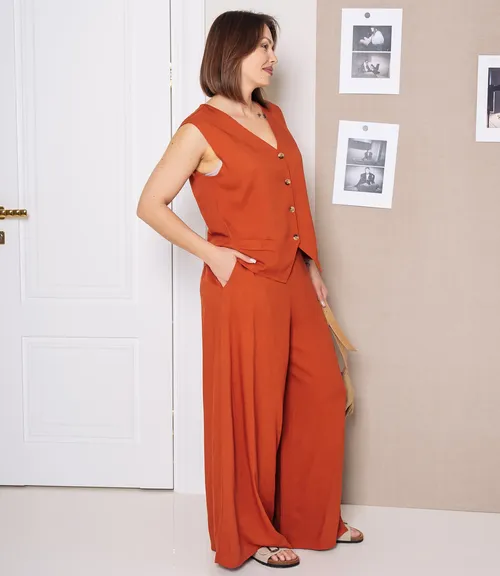 Костюм #ОКТ025026, терракотовый