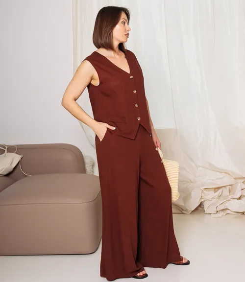 Костюм #ОКТ025026, коричневый