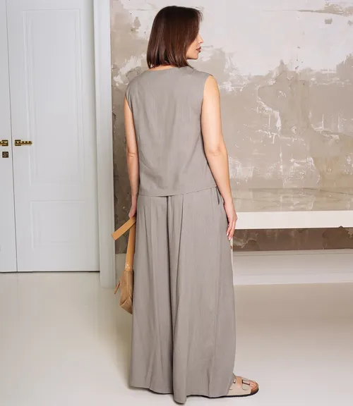 Костюм #ОКТ025026, бежево-серый