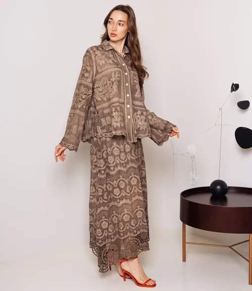 Костюм #КТ706 (4), тёмно-бежевый