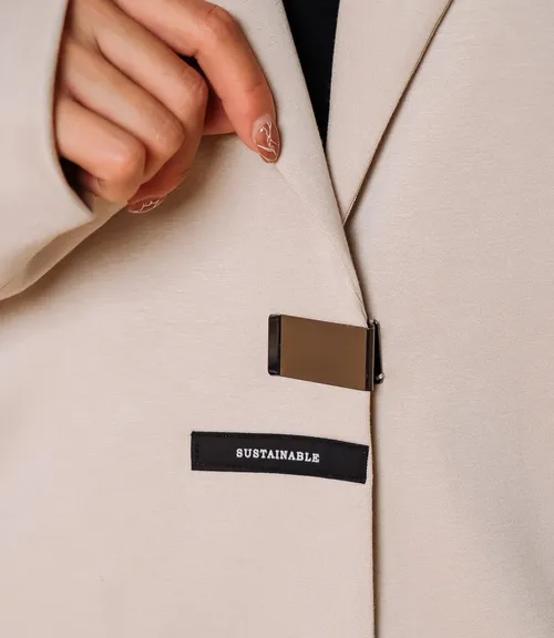 Костюм #КТ1790, светло-бежевый