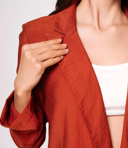 Костюм #ОКТ266002, терракотовый