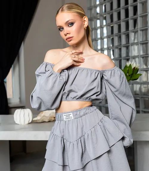 Костюм #БШ2434, серый