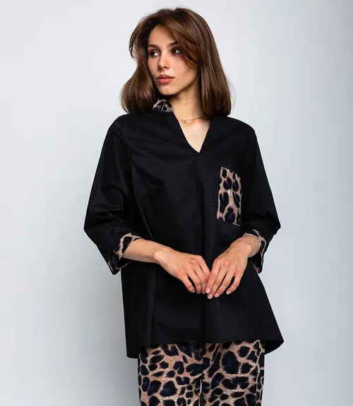 Костюм #БШ2418, чёрный,коричневый