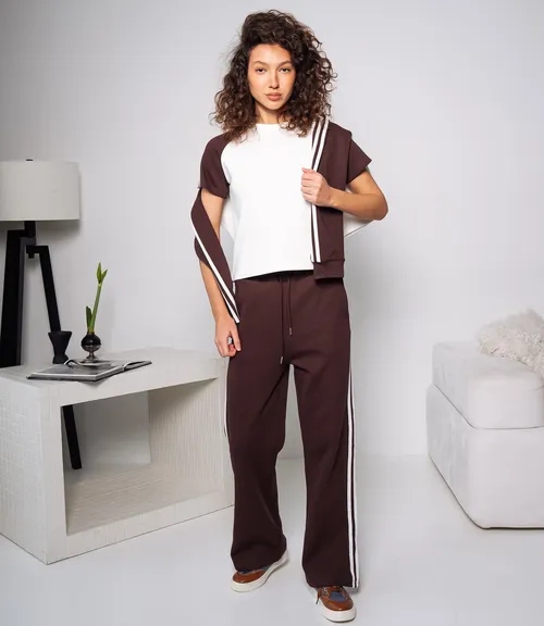 Спортивный костюм тройка #КТ9003 (6), шоколадный