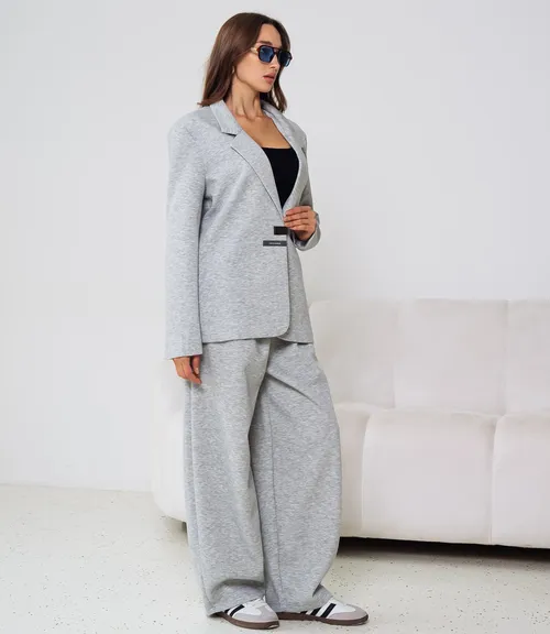 Костюм #КТ1790, серый меланж