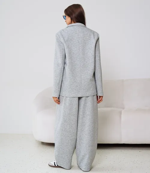 Костюм #КТ1790, серый меланж