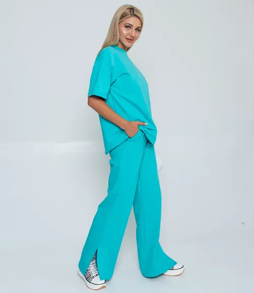 Спортивный костюм #БШ1400, бирюзовый - фото 4