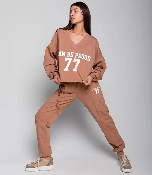 Спортивный костюм #ОБШ1885, карамельный