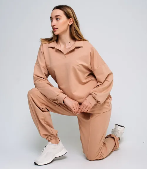 Спортивный костюм #БШ1743, бежевый - фото 2