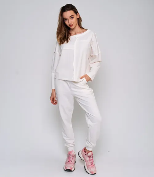 Спортивный костюм #БШ1745, белый - фото 1