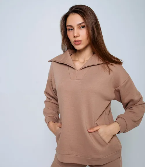 Спортивный костюм #БШ1611, бежевый - фото 5