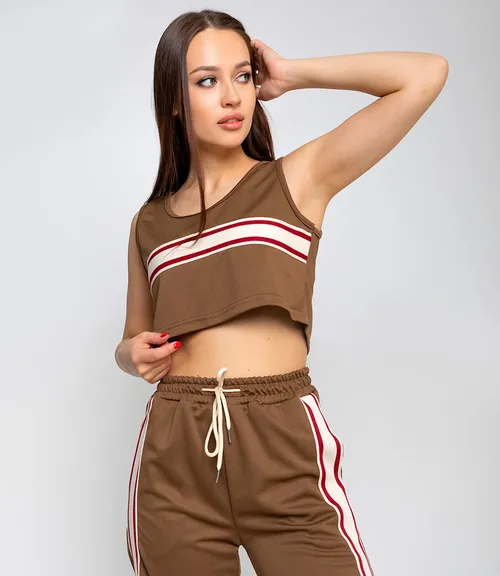 Спортивный костюм #КТ937 (3), коричневый - фото 5
