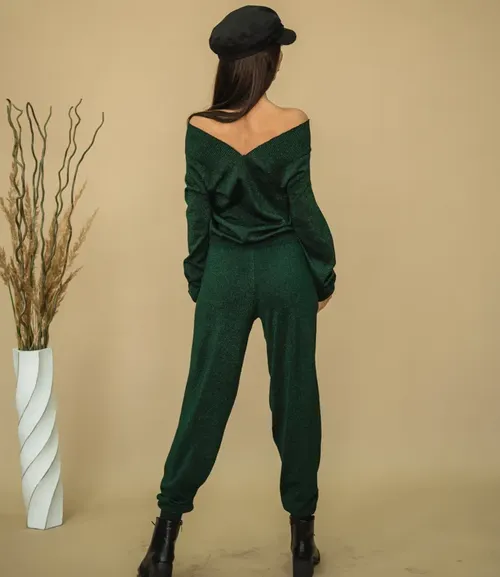 Спортивный костюм #1065, зелёный - фото 4
