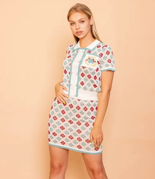 Футболка-поло #КТН279, зелёный,белый - фото 1