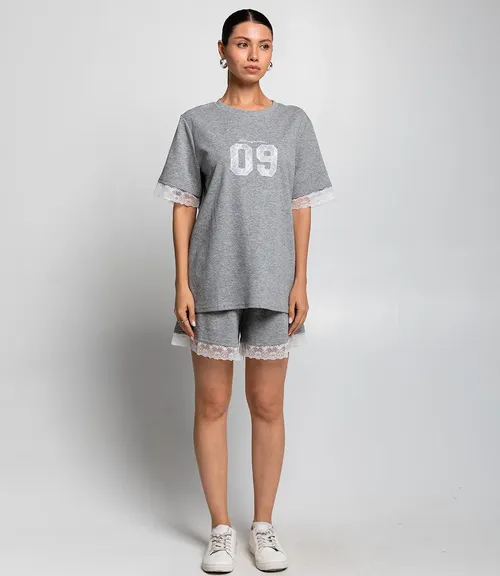 Костюм #КТ38-8, серый меланж