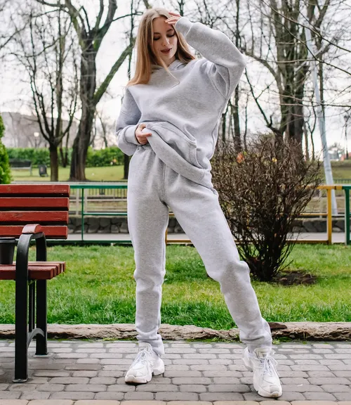 Спортивный костюм #БШ1178, серый - фото 2