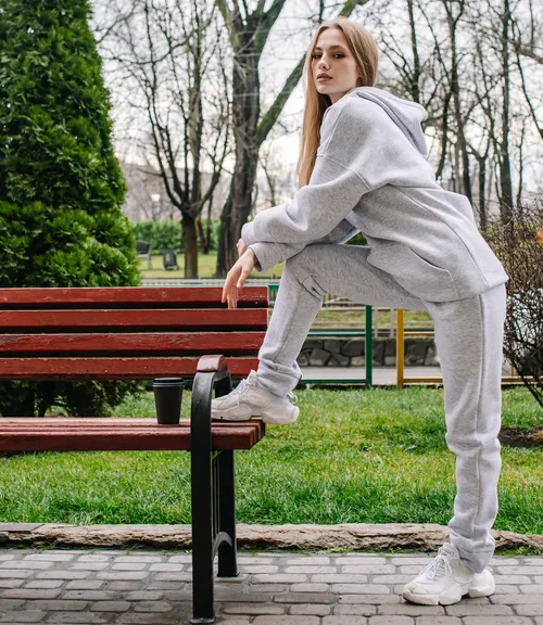 Спортивный костюм #БШ1178, серый - фото 3