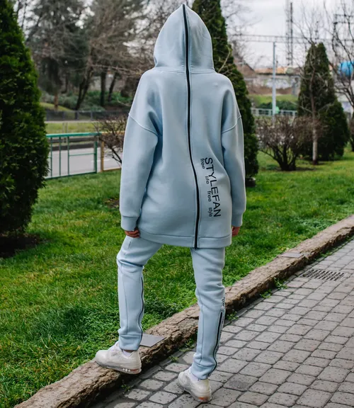 Спортивный костюм #БШ1178, голубой - фото 4