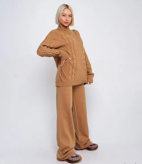 Костюм #КТ9909, бежевый - фото 2
