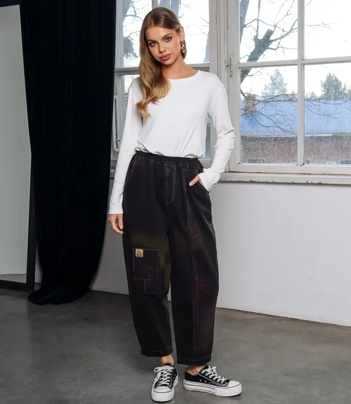 Джинсы #КТ808 (9), чёрный